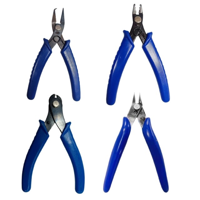 4 Pieces Beading Pliers Jewelry Bead Crimping Pliers Flush Cutter